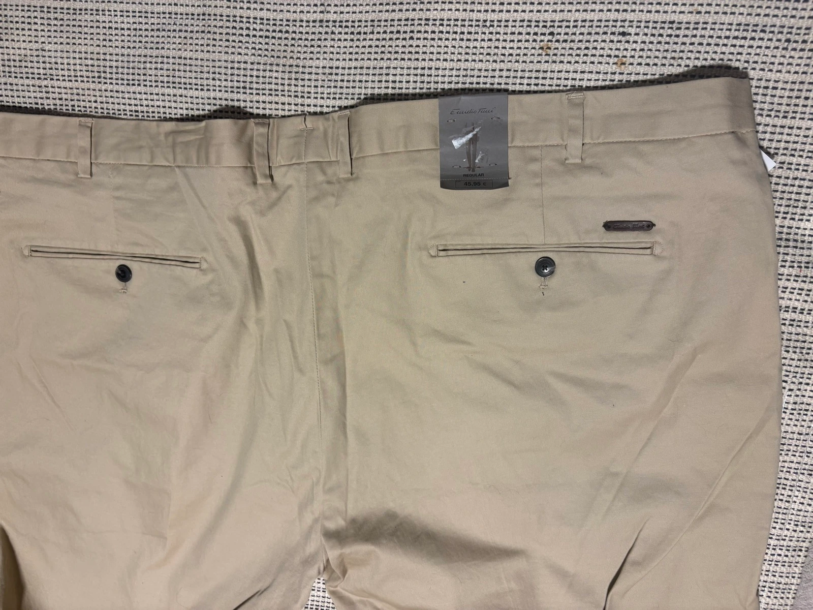 Pantalón chino beige Emidio Tucci El Corte Inglés t66 regular fit beige trousers chino – photo 10